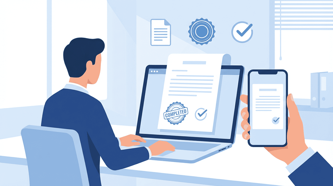 Receiving the stamped file from the client